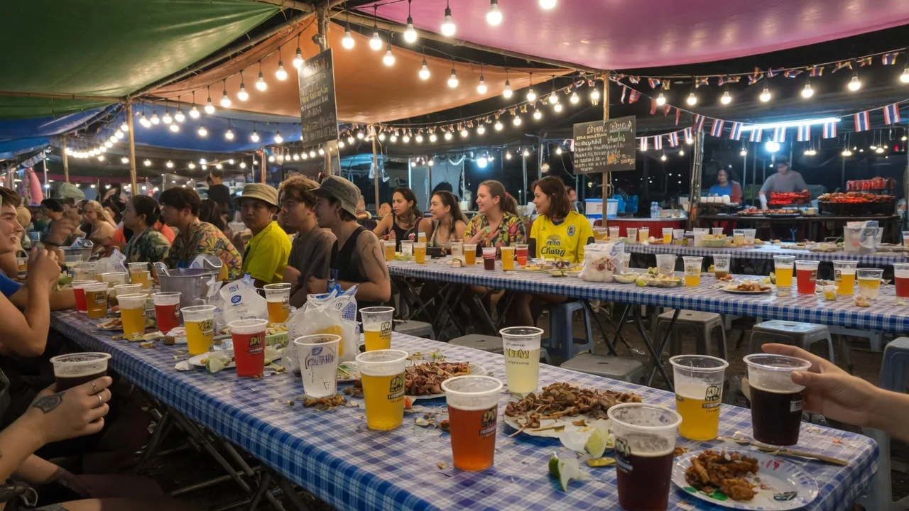 Thai Beer & Spirits — later in the day.